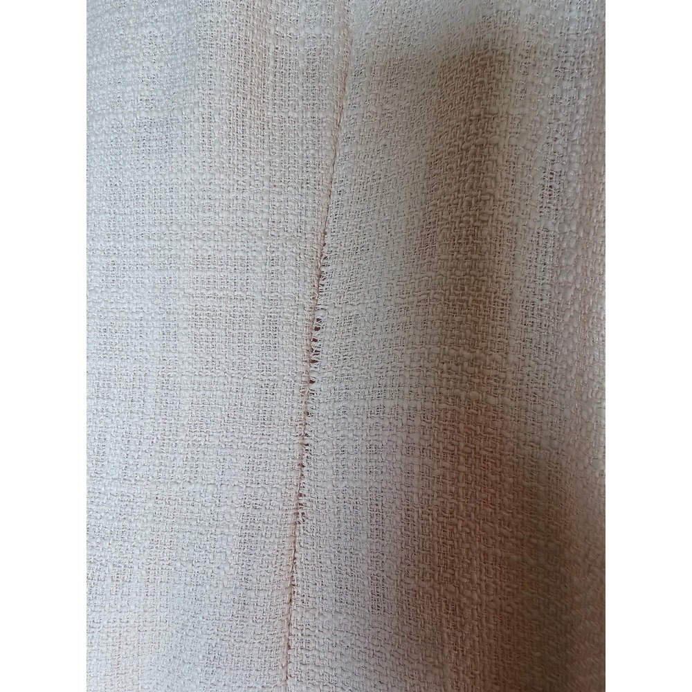 Karl Lagerfeld Paris Pink Tweed Sheath Dress Pearl Button Fringe Trim Size 6 - Picture 2 of 16